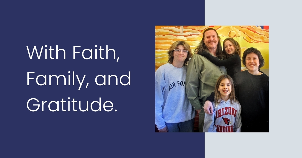 Paul Petersen with his Four Children